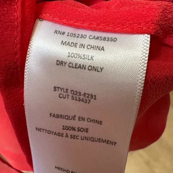 Equipment Hibiscus Red Slim Signature Silk Shirt - Picture 5 of 5